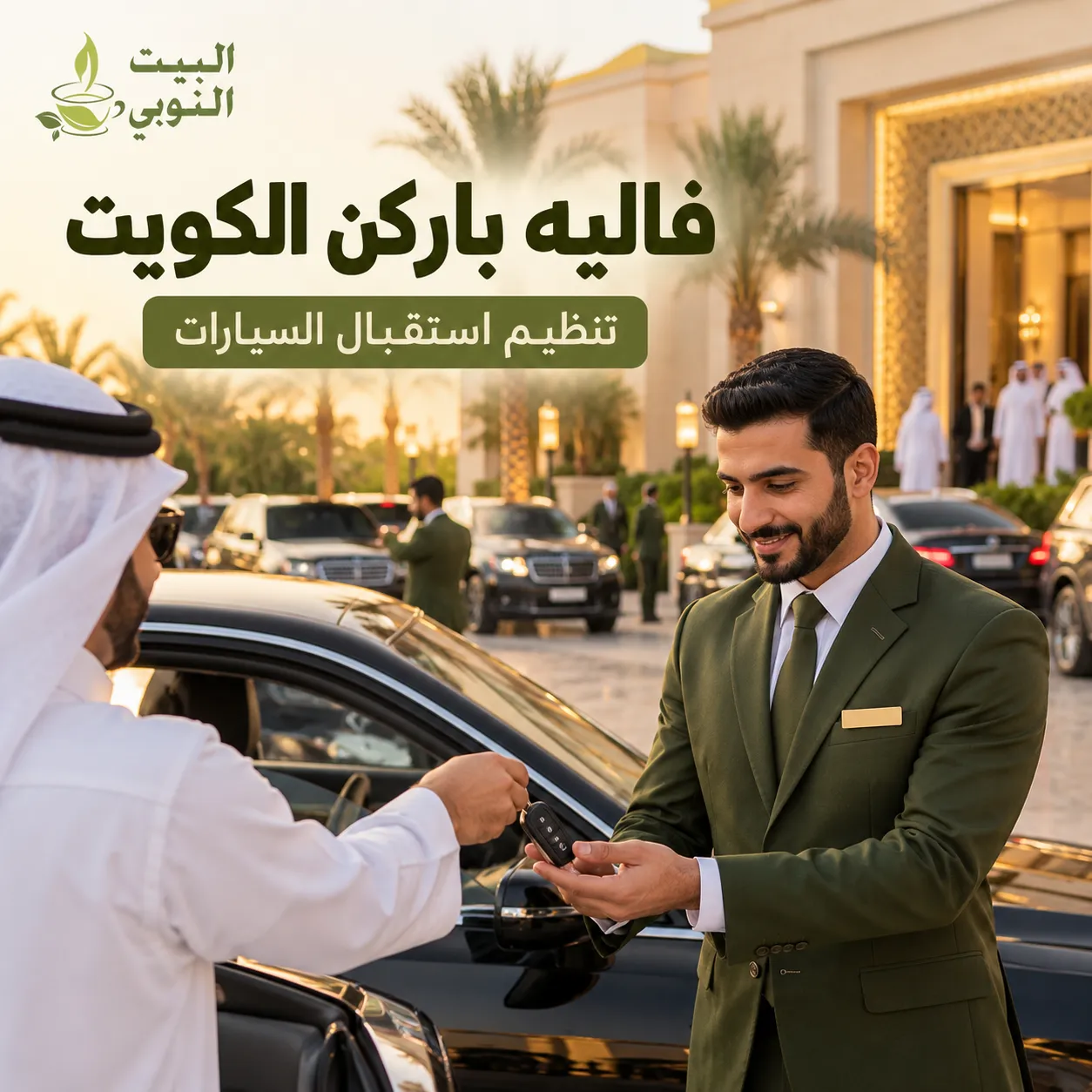 حجز خدمة فاليه باركن في الكويت لتنظيم استقبال سيارات الضيوف مع البيت النوبي